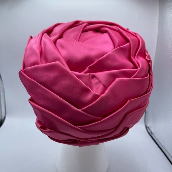 Styled by Coralie Vintage Retro Pink Turban Style Hat - Picture 4 of 15